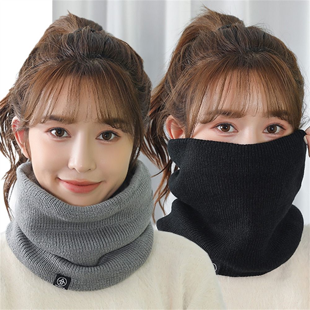 Wool Scarf Men - Calentador de cuello de punto suave