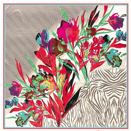 Shawl Wrap Winter - Bufanda de seda cuadrada de marca