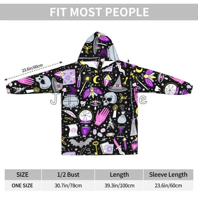 Manta gótica mágica Witchy de  - Sherpa Hoodie Fleece reseña y precio